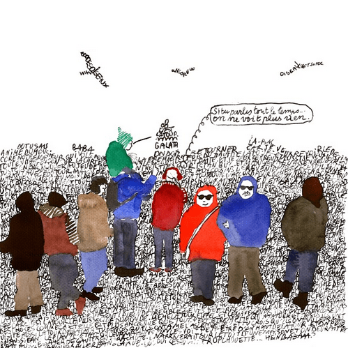 Calligramme - Sur le pont de Galata au pied de la tour Galata Les paroles d'un enfant peuvent nous rendre aveugles.